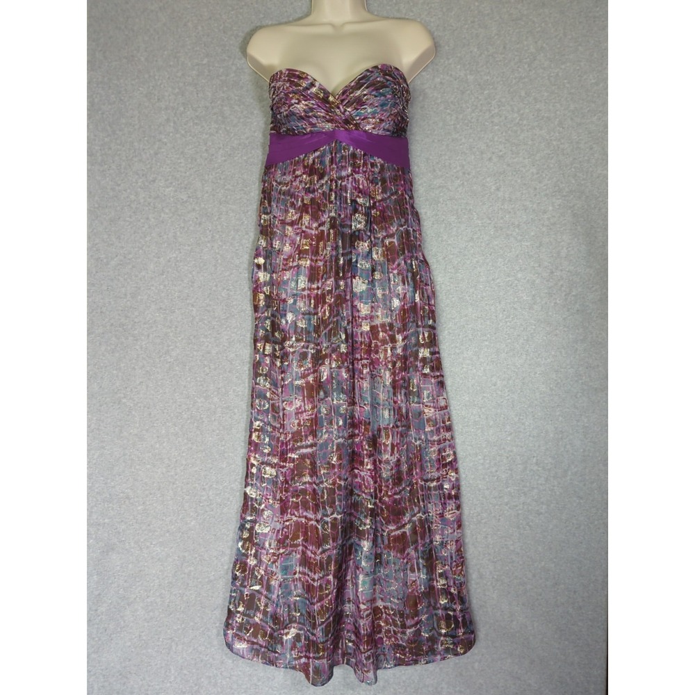 BCBGMaxAzria Multicolor Strapless Prom Dress - Picture 8 of 8